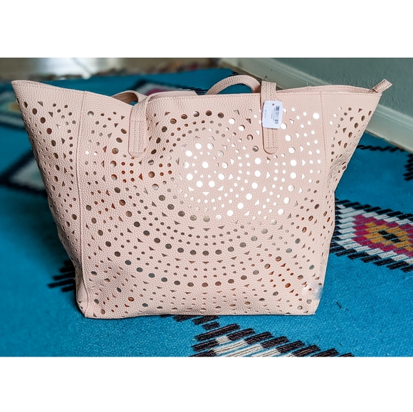Bath & Body Works Handbags - Pink and Gold Large Tote Bag NWT